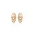Brinco dourado liso banho em ouro 18k - Imagem 1