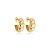 Brinco de argola liso banho em ouro 18k - Imagem 1