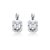 Brinco com zirconia cristal banho em rodio branco - Imagem 1