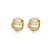 Brinco de base com zirconia cristal banho em ouro 18k - Imagem 1