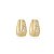Brinco de argola dourado com zirconia banho em ouro 18k - Imagem 1