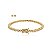 Conjunto de brinco e pulseira de riviera com zirconia citrino banho em ouro 18k - Imagem 1