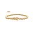 Conjunto de brinco e pulseira de riviera com zirconia morganita banho em ouro 18k - Imagem 1