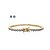 Conjunto de brinco e pulseira de riviera com zirconia topazio banho em ouro 18k - Imagem 1
