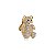 Pingente de urso cravejado de zirconia cristal banho em ouro 18k - Imagem 1