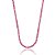 Conjunto de brinco e colar de riviera com zirconia rosa banho em ouro 18k - Imagem 3