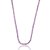Conjunto de brinco e colar de riviera com zirconia rosa banho em rodio branco - Imagem 3