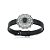 Pulseira de couro com pingente cravejado de zirconia cristal e esmeralda - Imagem 1