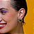 Conjunto de brinco e anel com zirconia esmeralda banho em rodio branco - Imagem 4