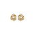 Conjunto de brinco e anel dourado com zirconia cristal banho em ouro 18k - Imagem 3