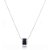 Conjunto de brinco e colar com zirconia onix banho em rodio branco - Imagem 5