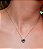 Conjunto de brinco e colar com zirconia esmeralda banho em rodio branco - Imagem 3