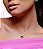 Conjunto de brinco e colar com zirconia pink banho em rodio branco - Imagem 3