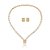 Conjunto de brinco e colar de luxo com zirconia cristal banho em ouro 18k - Imagem 1