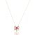 Conjunto de brinco e colar dourado com zirconia pink banho em ouro 18K - Imagem 3