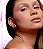 Brinco de base com zirconia pink banho em rodio branco - Imagem 2