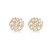 Brinco de base dourado com zirconia cristal banho em ouro 18k - Imagem 1
