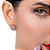 Brinco de base dourado com zirconia cristal banho em ouro 18k - Imagem 1