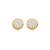 Brinco de base dourado com zirconia cristal banho em ouro 18k - Imagem 2