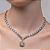 Colar de luxo com zirconia cristal banho em rodio branco - Imagem 1
