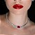 Colar de luxo com zirconia cristal banho em rodio branco - Imagem 2