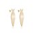 Brinco dourado liso banho em ouro 18k - Imagem 1
