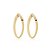 Brinco dourado liso banho em ouro 18k - Imagem 1