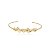 Bracelete dourado liso banho em ouro 18k - Imagem 1