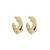 Brinco de argola dourado liso banho em ouro 18k - Imagem 1