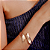 Bracelete dourado acetinado liso banho em ouro 18k - Imagem 3
