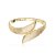 Bracelete dourado acetinado liso banho em ouro 18k - Imagem 2