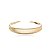 Bracelete dourado acetinado com zirconia cristal banho em ouro 18k - Imagem 2