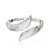 Bracelete liso acetinado banho em rodio branco - Imagem 2