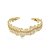 Bracelete dourado com zirconia banho em ouro 18k - Imagem 1