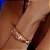 Bracelete dourado com zirconia banho em ouro 18k - Imagem 1