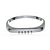 Bracelete acetinado com zirconia banho em rodio branco - Imagem 1