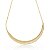 Colar dourado acetinado com zirconia cristal com banho em ouro 18k - Imagem 1