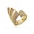 Conjunto de brinco e anel dourado com zirconia com banho em ouro 18k - Imagem 4