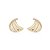 Conjunto de brinco e anel dourado com zirconia com banho em ouro 18k - Imagem 3