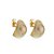 Conjunto de brinco e anel dourado com zirconia cristal com banho em ouro 18k - Imagem 3