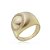 Conjunto de brinco e anel dourado com zirconia cristal com banho em ouro 18k - Imagem 4