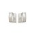 Conjunto de brinco e anel com zirconia cristal com banho em rodio branco - Imagem 2