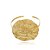 Bracelete dourado liso martelado banho em ouro 18K - Imagem 1
