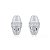 Conjunto de brinco e anel com zirconia com banho em rodio branco - Imagem 5