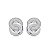 Brinco de base com zirconia cristal banho em rodio branco - Imagem 1