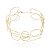 Colar de aro dourado acetinado banho em ouro 18k - Imagem 2