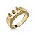 Anel dourado cravejado de zirconia cristal banho em ouro 18k - Imagem 1