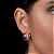 Brinco de argola dourado com zirconia banho em ouro 18k - Imagem 2