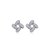 Brinco de base com zirconia cristal banho em rodio branco - Imagem 1