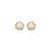 Brinco de perola com zirconia cristal banho em ouro 18k - Imagem 1